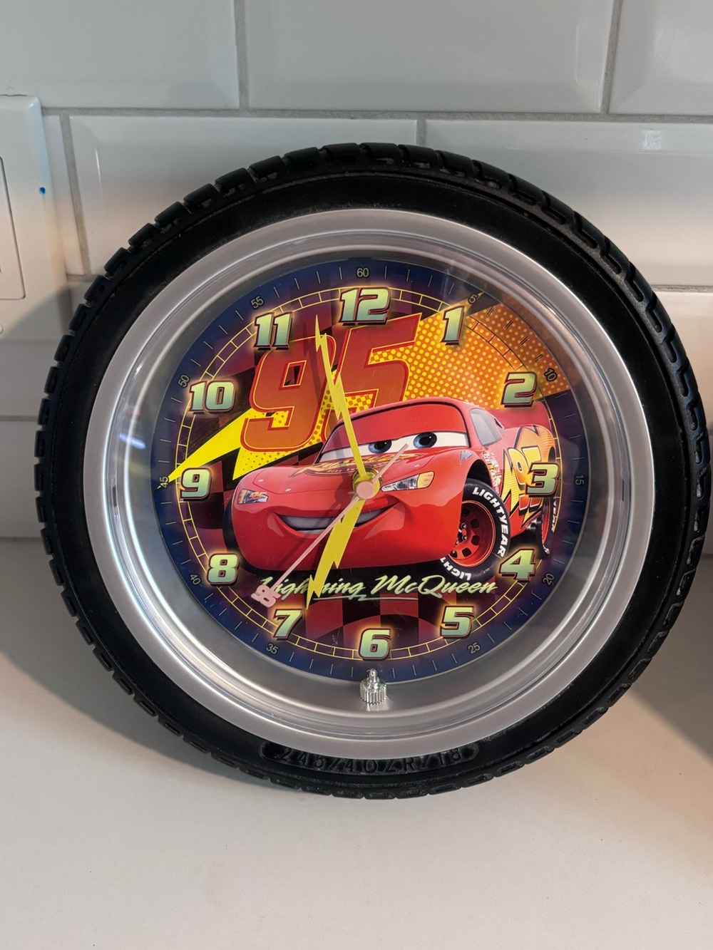 Disney lightening McQueen Racing Clock